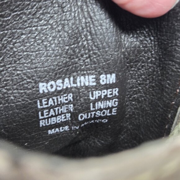 Zigi  Womens 8 Combat Boots Leather 90s Y2K Grunge Lace Military Soho Rosaline - Picture 6 of 8